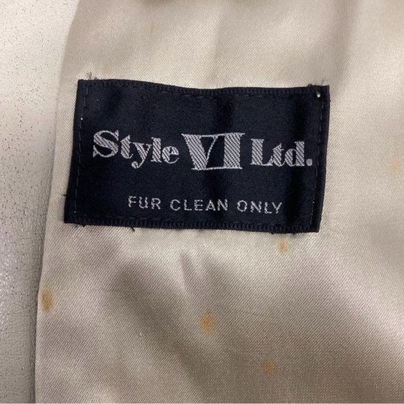 Vintage Style Vi Ltd Womens White Gray Animal Print Fur Winter Overcoat - Picture 6 of 7